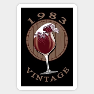 Wine Lover Birthday - 1983 Vintage Magnet